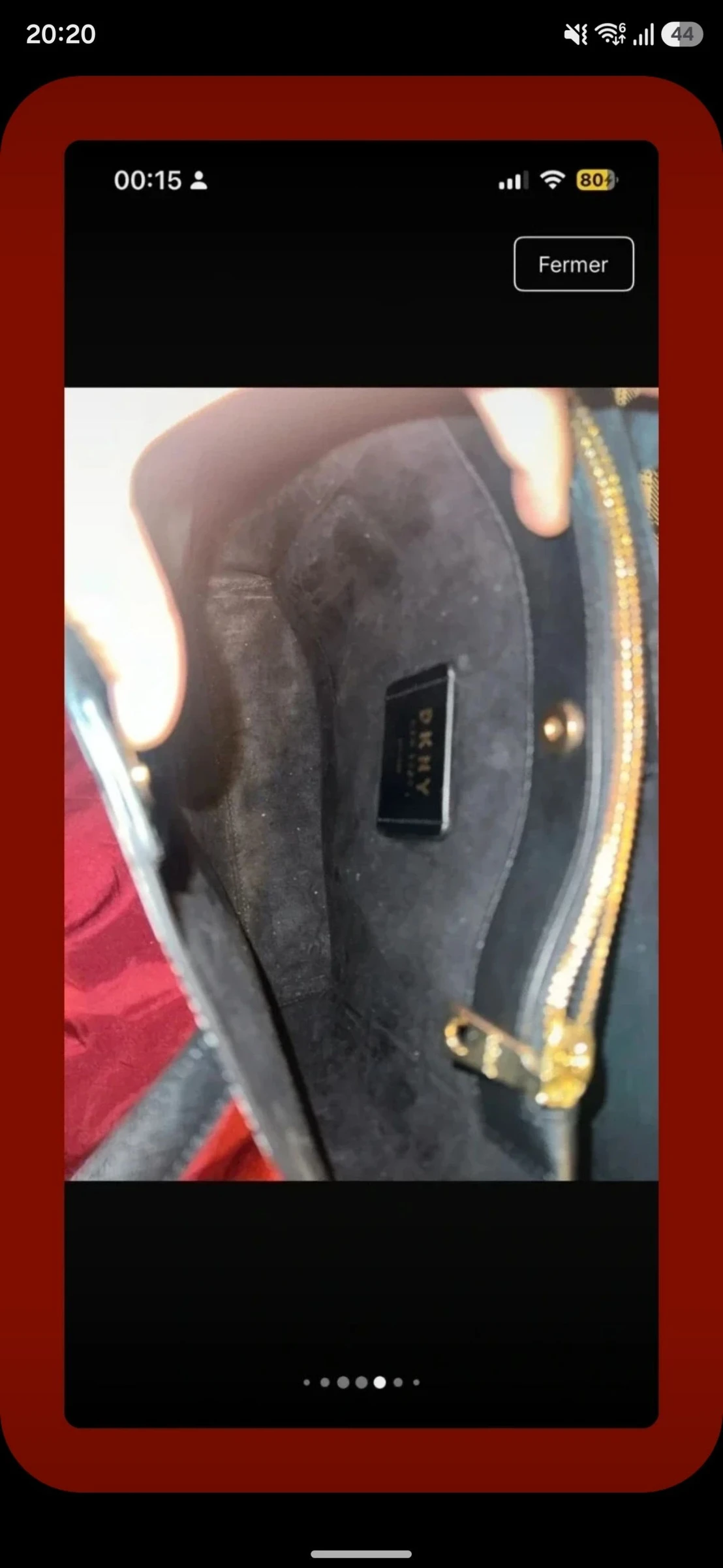 Sac DKNY en véritable cuir + pochette assortie - Très bon
état – photo 9